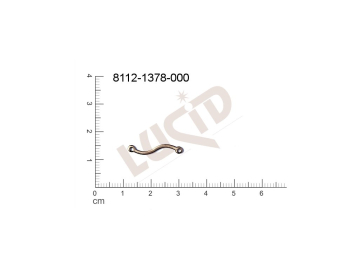 Svěšovací díl/tyčinka s 2-ma očky 20.0x3.0mm