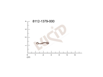 Svěšovací díl/tyčinka s 2-ma očky 15.0x3.0mm