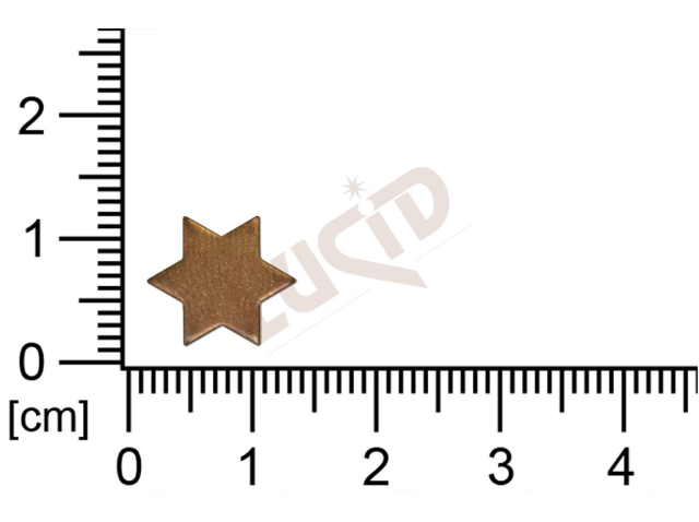 flat cut-out star without loops / attaching holes