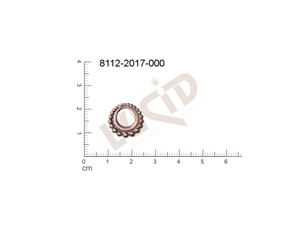 Tvarový výlisek kulatý bez oček (svěšovacích dírek) 15.0mm