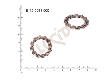 fancy shape round other without loops / attaching holes 27.0x27.0mm