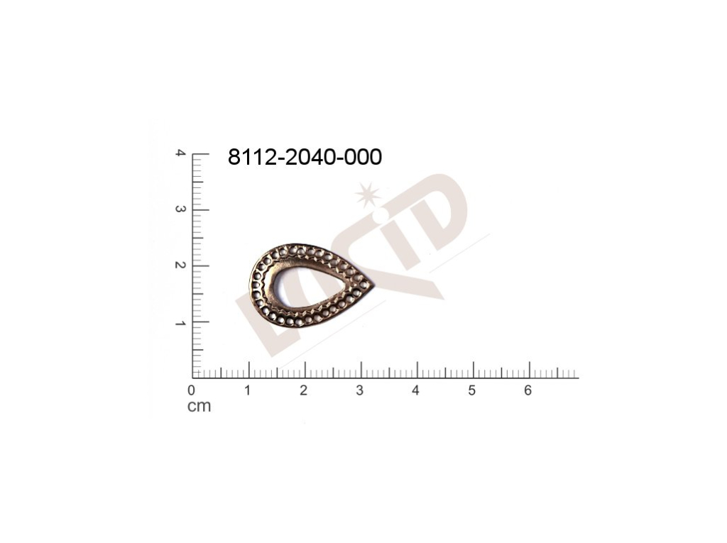 fancy shape drops other with more loops / attaching holes 22.0x15.0mm