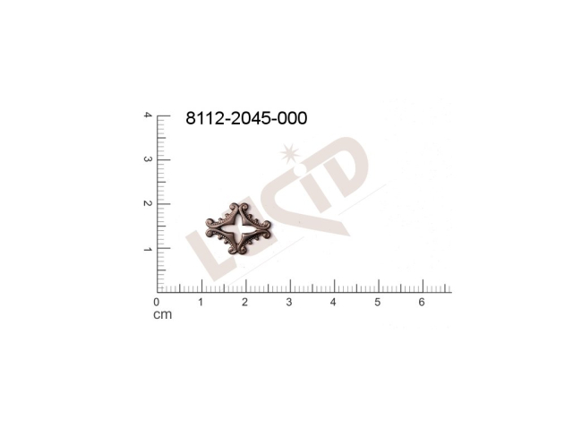 Tvarový výlisek ostatní bez oček (svěšovacích dírek) 15.0x13.0mm