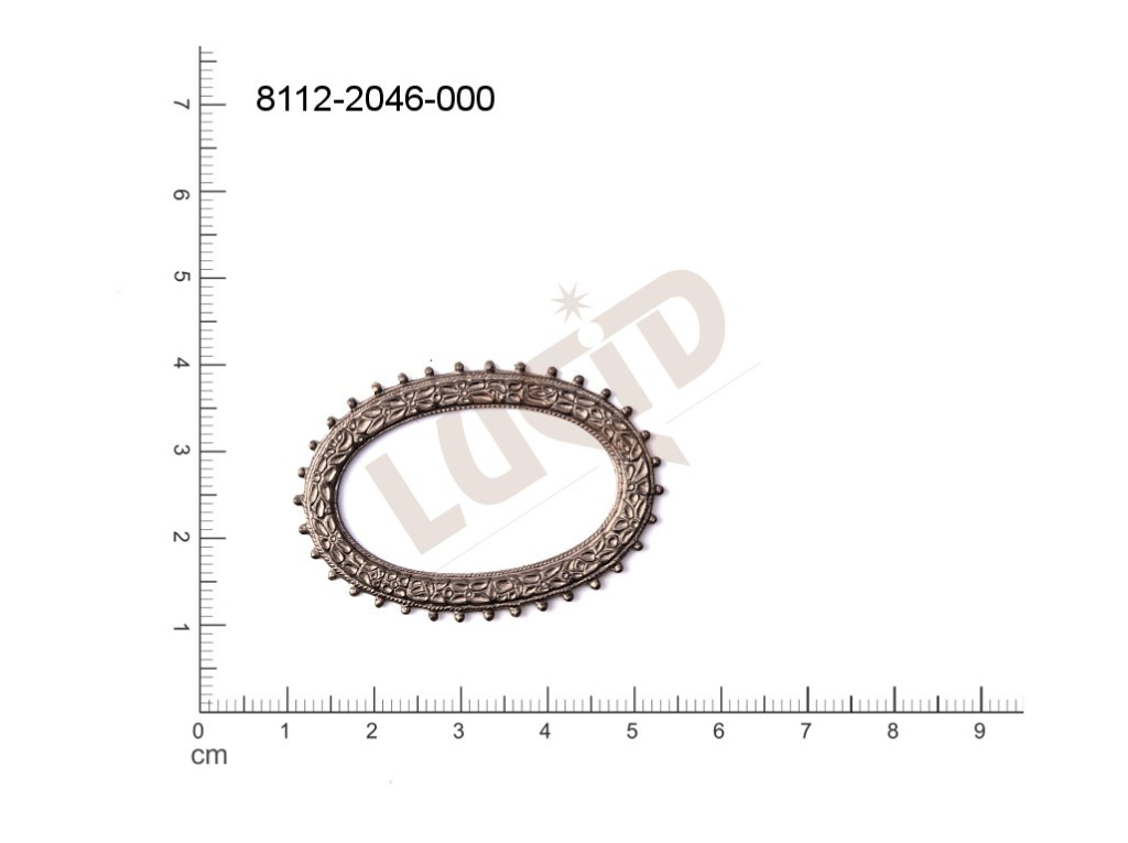 Tvarový výlisek oválné ostatní bez oček (svěšovacích dírek) 40.0x29.0mm