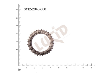 fancy shape round other without loops / attaching holes 32.0mm