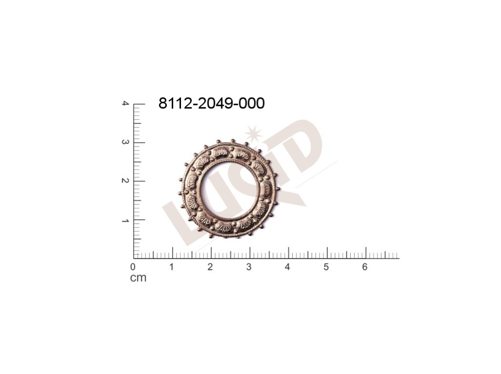 Tvarový výlisek kulatý bez oček (svěšovacích dírek) 25.0mm