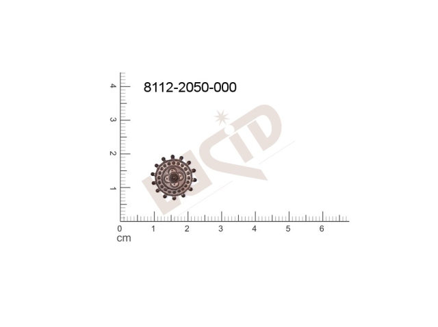 fancy shape round other without loops / attaching holes 14.0mm