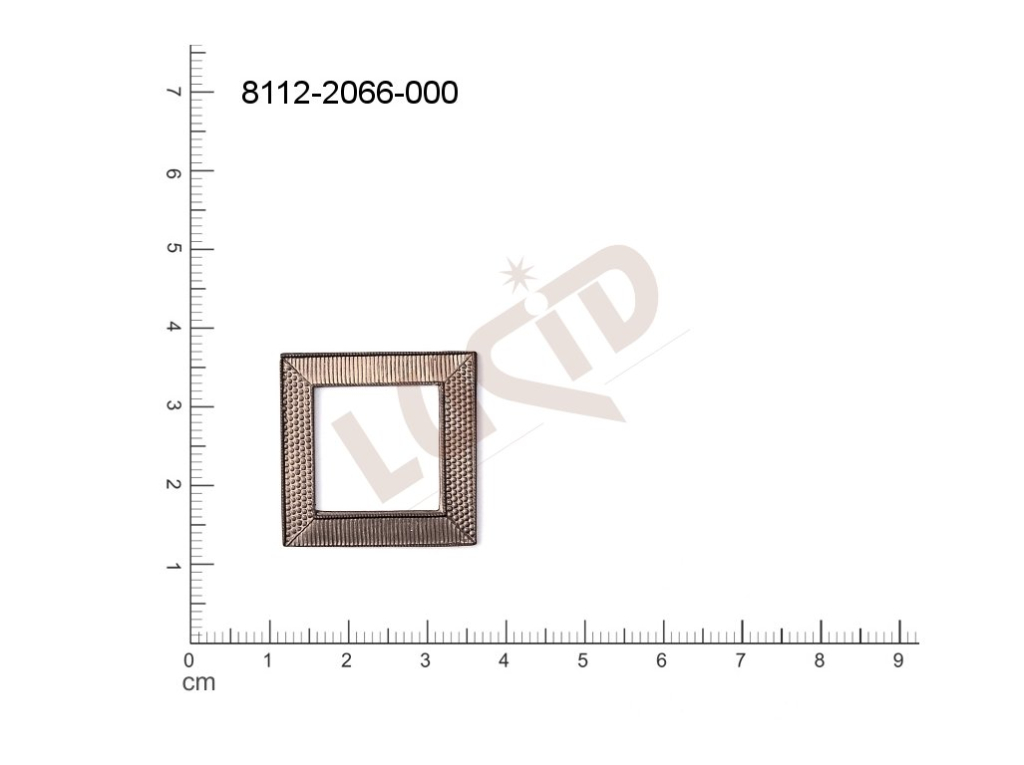 Tvarový výlisek čtyřúhelníky ostatní bez oček (svěšovacích dírek) 26.0x26.0mm