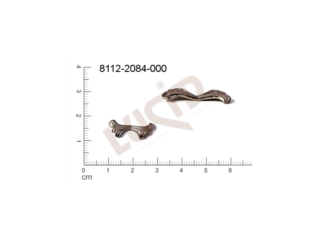 Tvarový výlisek bez oček (svěšovacích dírek) 20.0x8.0mm