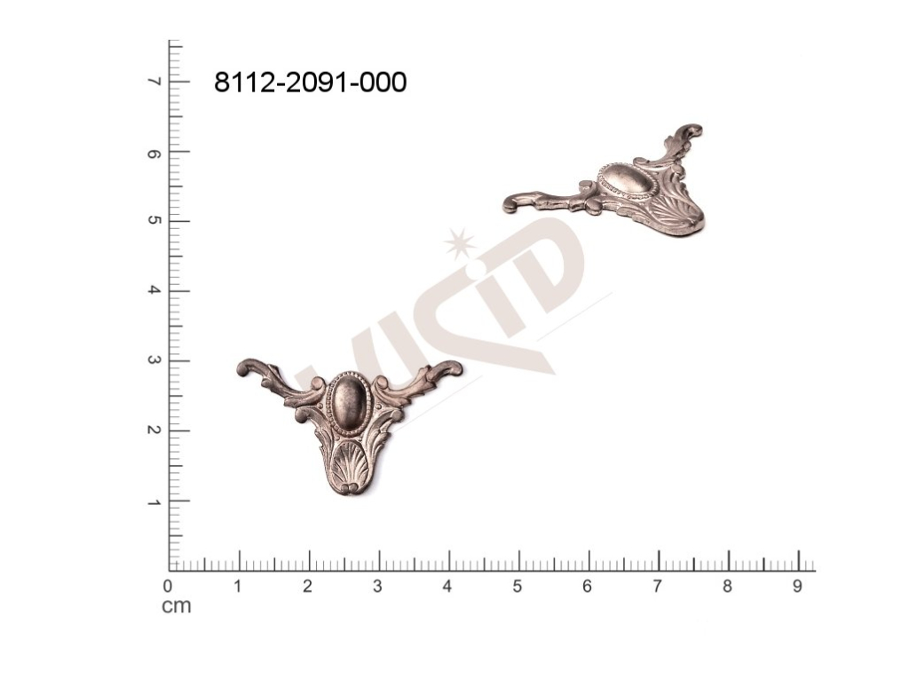 Tvarový výlisek ostatní bez oček (svěšovacích dírek) 34.0x20.0mm