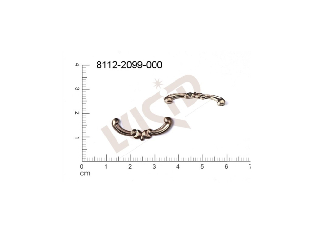 fancy shape other without loops / attaching holes 24.0x8.0mm