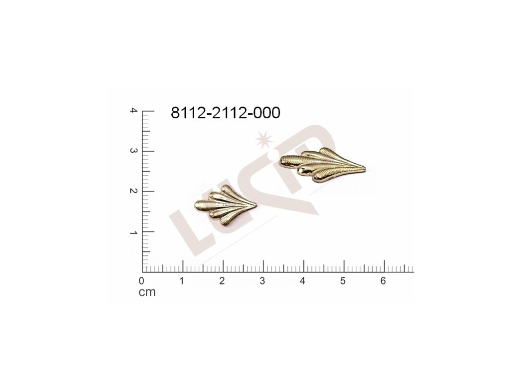 Tvarový výlisek ostatní bez oček (svěšovacích dírek) 15.6x10.6mm