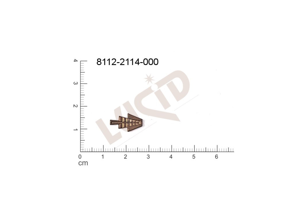 fancy shape other without loops / attaching holes 14.4x8.2mm