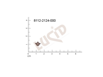 Tvarový výlisek rostlinné motivy kytky, květinové motivy bez oček (svěšovacích dírek) 6.0x5.0mm