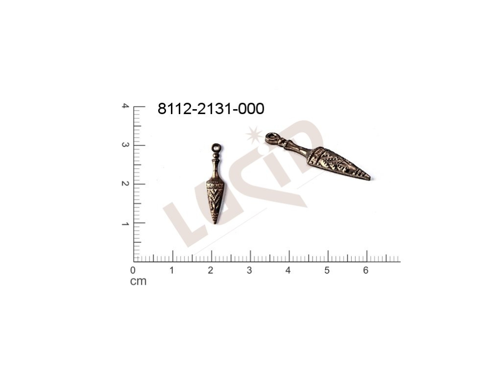 fancy shape other with 1 loop / attaching hole 20.0x4.0mm