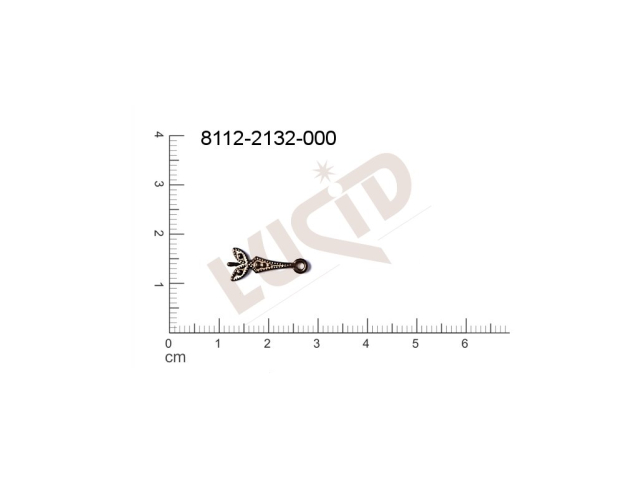 fancy shape other with 1 loop / attaching hole 15.0x7.0mm