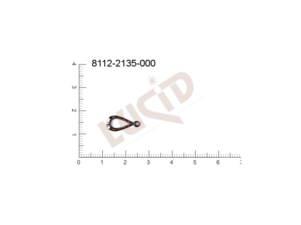 fancy shape drops other with 1 loop / attaching hole 15.0x7.0mm