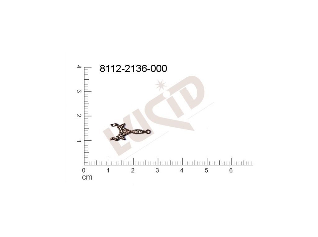 fancy shape other with 1 loop / attaching hole 17.0x7.0mm