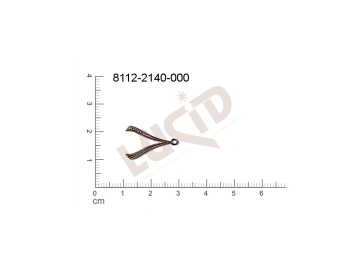 fancy shape other with 1 loop / attaching hole 20.0x12.0mm