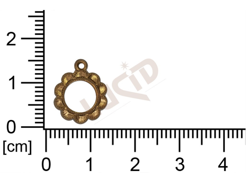 fancy shape round other with 1 loop / attaching holes 14.0mm