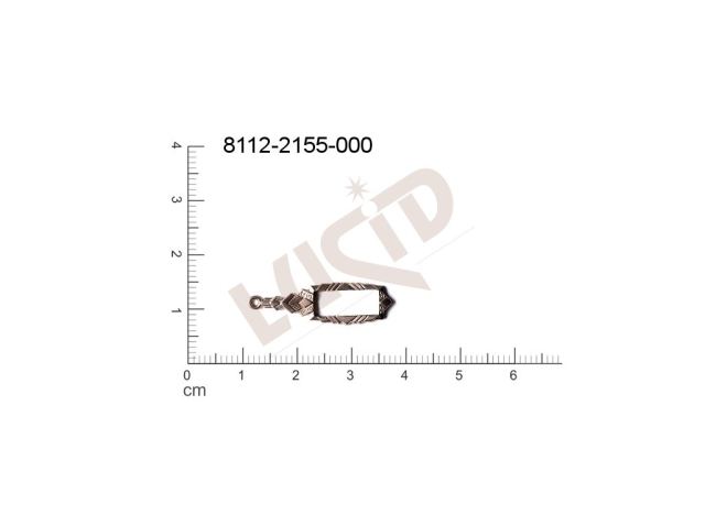 fancy shape other with 1 loop / attaching hole 26.0x7.0mm