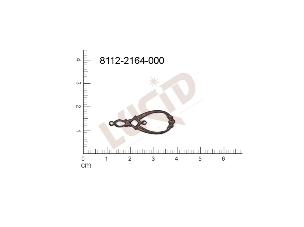 fancy shape drops other with 2 loops / attaching holes 28.0x10.0mm