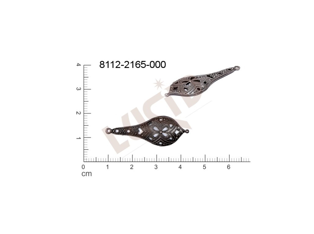 fancy shape drops other with 1 loop / attaching hole 34.0x12.0mm