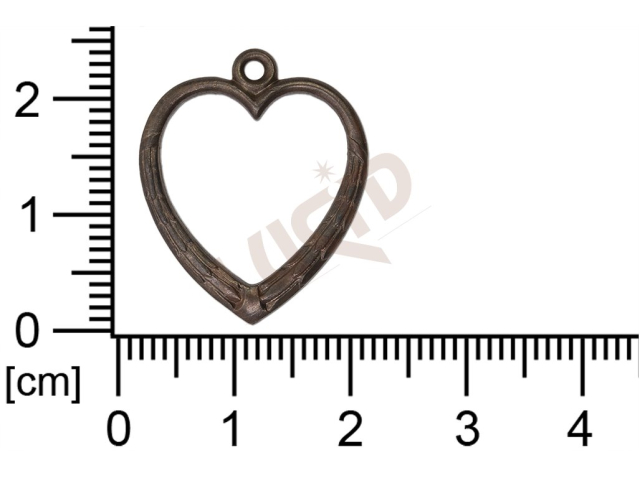 fancy shape heart with 1 loop / attaching hole