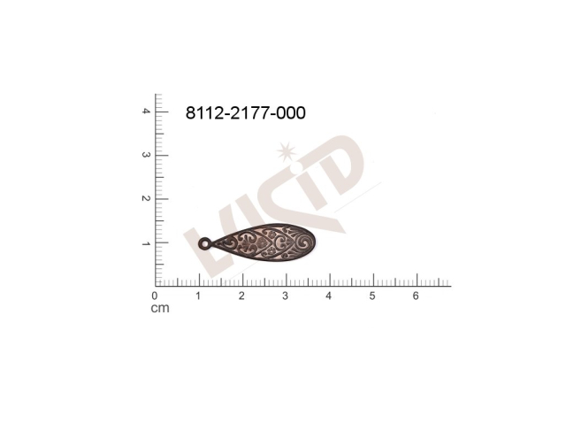 fancy shape drops other with 1 loop / attaching hole 27.0x9.0mm