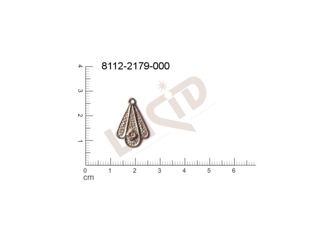 Tvarový výlisek s 1 očkem (svěšovací dírkou) 20.0x13.0mm