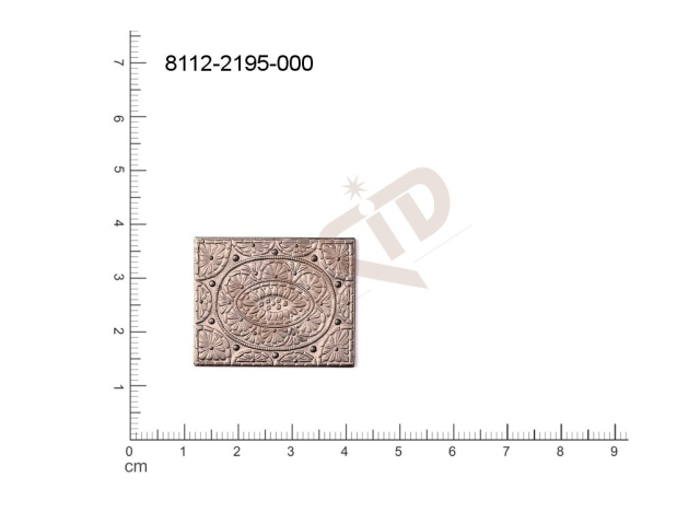 Tvarový výlisek čtyřúhelníky ostatní bez oček (svěšovacích dírek) 30.0x25.0mm