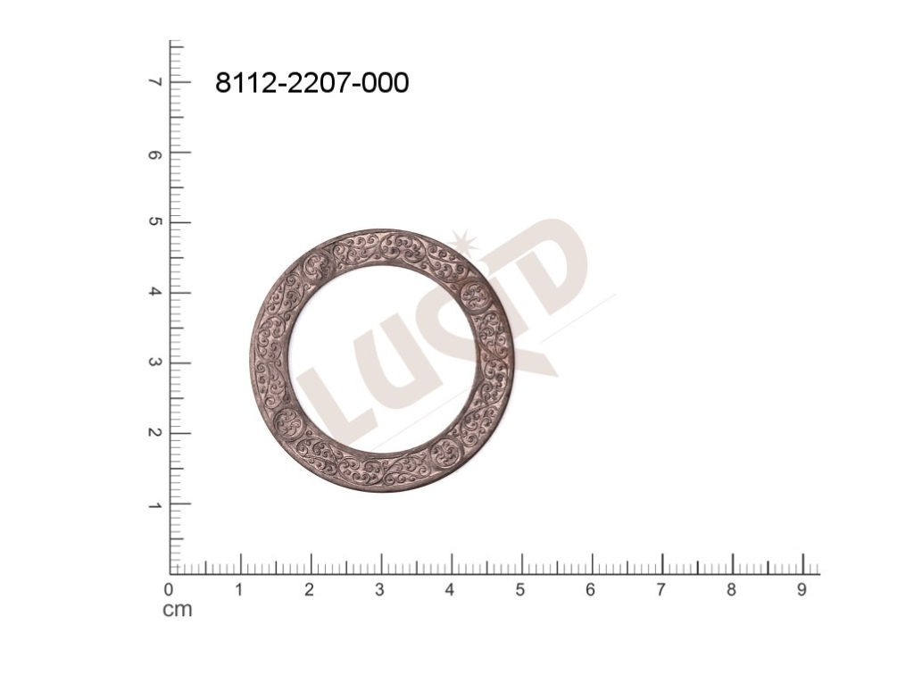 fancy shape round other without loops / attaching holes 39.0mm