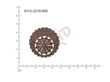 fancy shape round other without loops / attaching holes 35.0mm