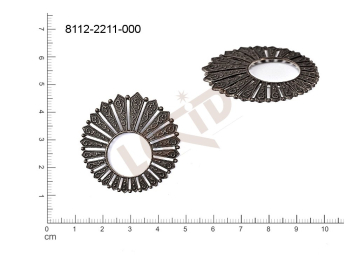 fancy shape round other without loops / attaching holes 36 mm