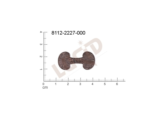 fancy shape other without loops / attaching holes 30.0x15.0mm