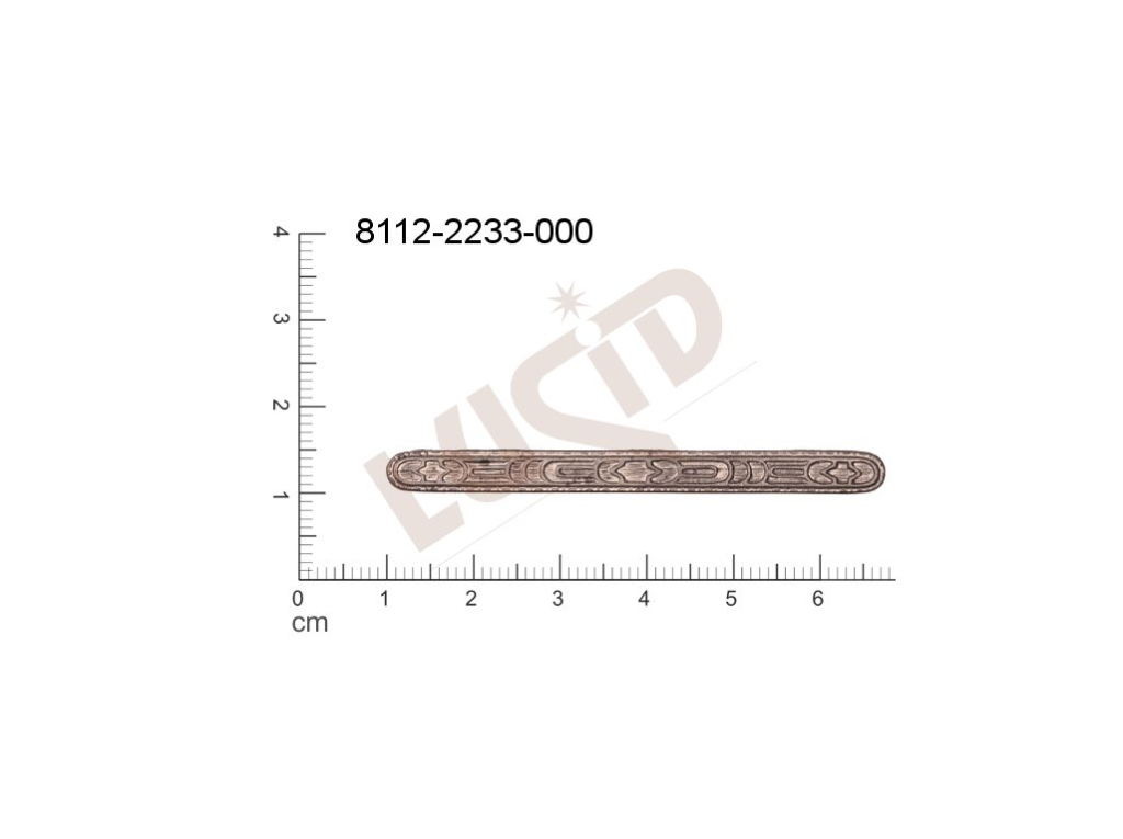 fancy shape bars other without loops / attaching holes 57.0x5.0mm