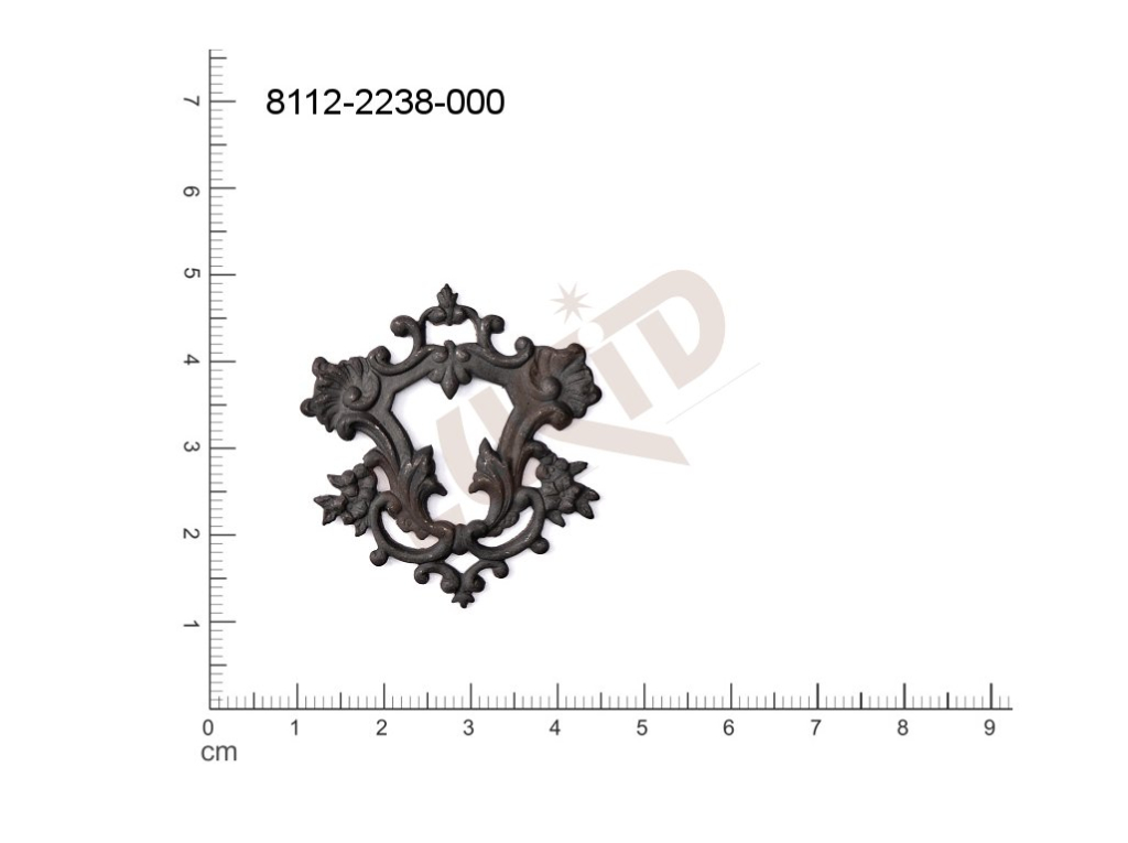 fancy shape other without loops / attaching holes 39.0BOX 36.0mm