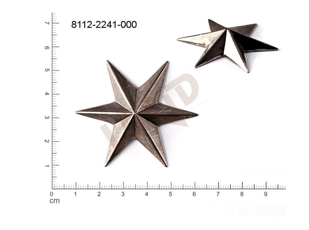 fancy shape stars other without loops / attaching holes 50.0x50.0mm