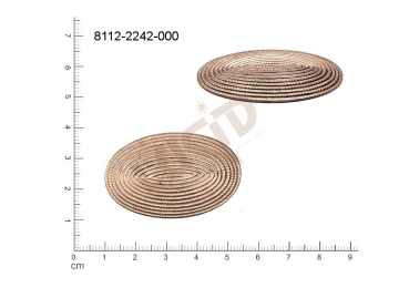 fancy shape oval other without loops / attaching holes 46.0x29.0mm