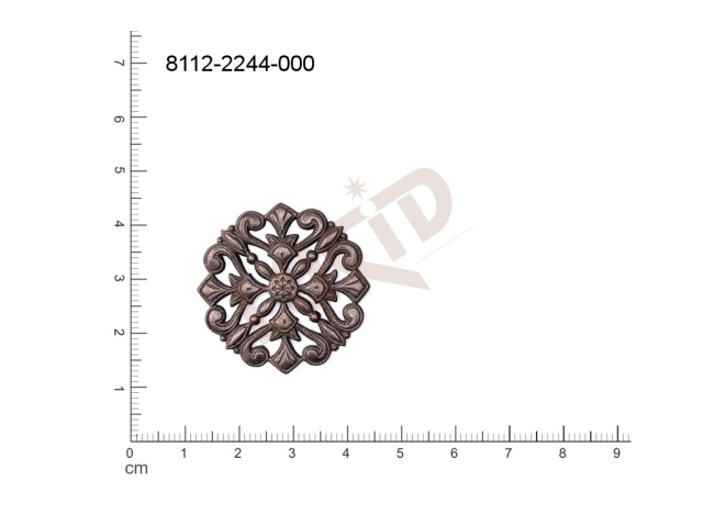 fancy shape round other without loops / attaching holes 32.0mm