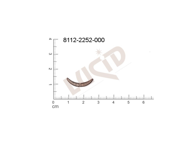 fancy shape halfmoons other without loops / attaching holes 18.0x6.0mm