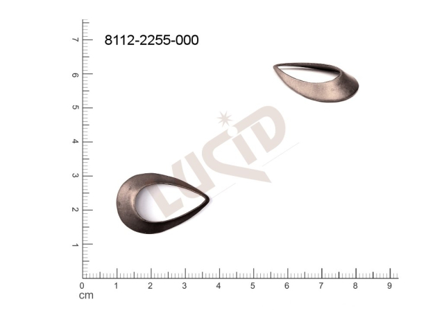 fancy shape drops other without loops / attaching holes 28.0x19.0mm