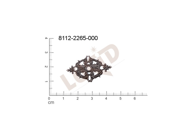 fancy shape other without loops / attaching holes 32.0x17.0mm