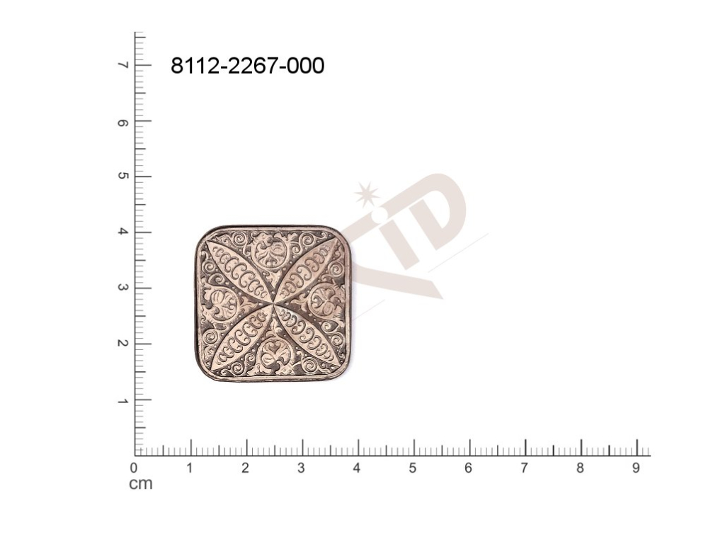 fancy shape quadrangle other without loops / attaching holes 29.0mm