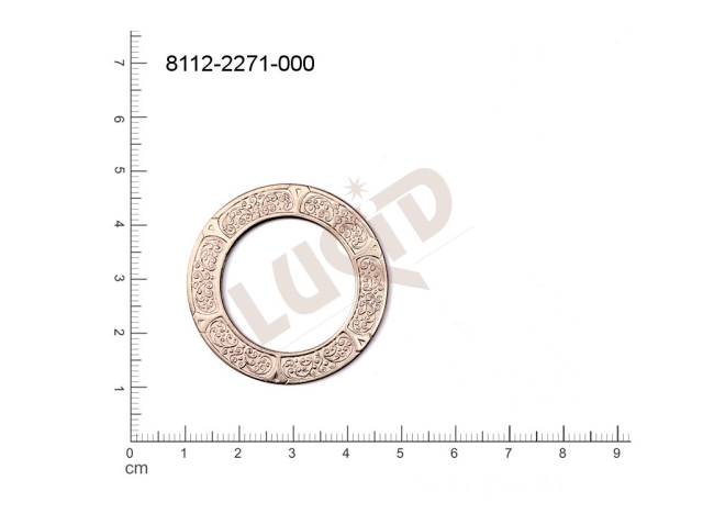 fancy shape round other without loops / attaching holes 39.0mm