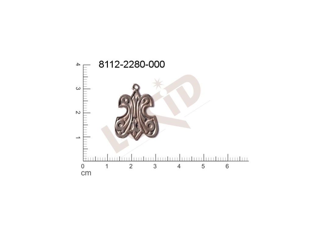 Tvarový výlisek ostatní s 1 očkem (svěšovací dírkou) 24.0x18.0mm