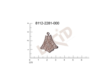 Tvarový výlisek ostatní s 1 očkem (svěšovací dírkou) 23.0x21.0mm