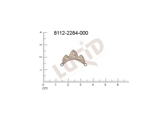 Tvarový výlisek s 2-ma očky (svěšovacími dírkami) 21.9x14.7mm