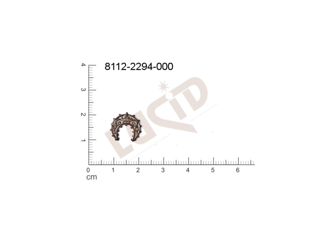 Tvarový výlisek půlměsíc ostatní bez oček (svěšovacích dírek) 13.0x13.0mm