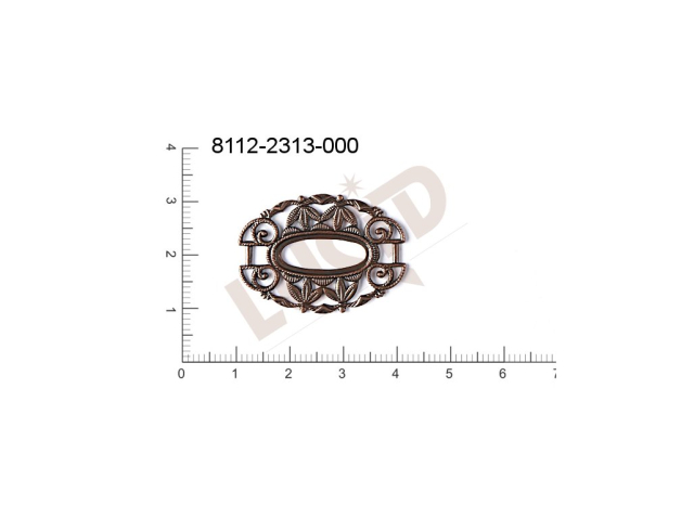 Tvarový výlisek oválné bez oček (svěšovacích dírek) 30.0x20.0mm